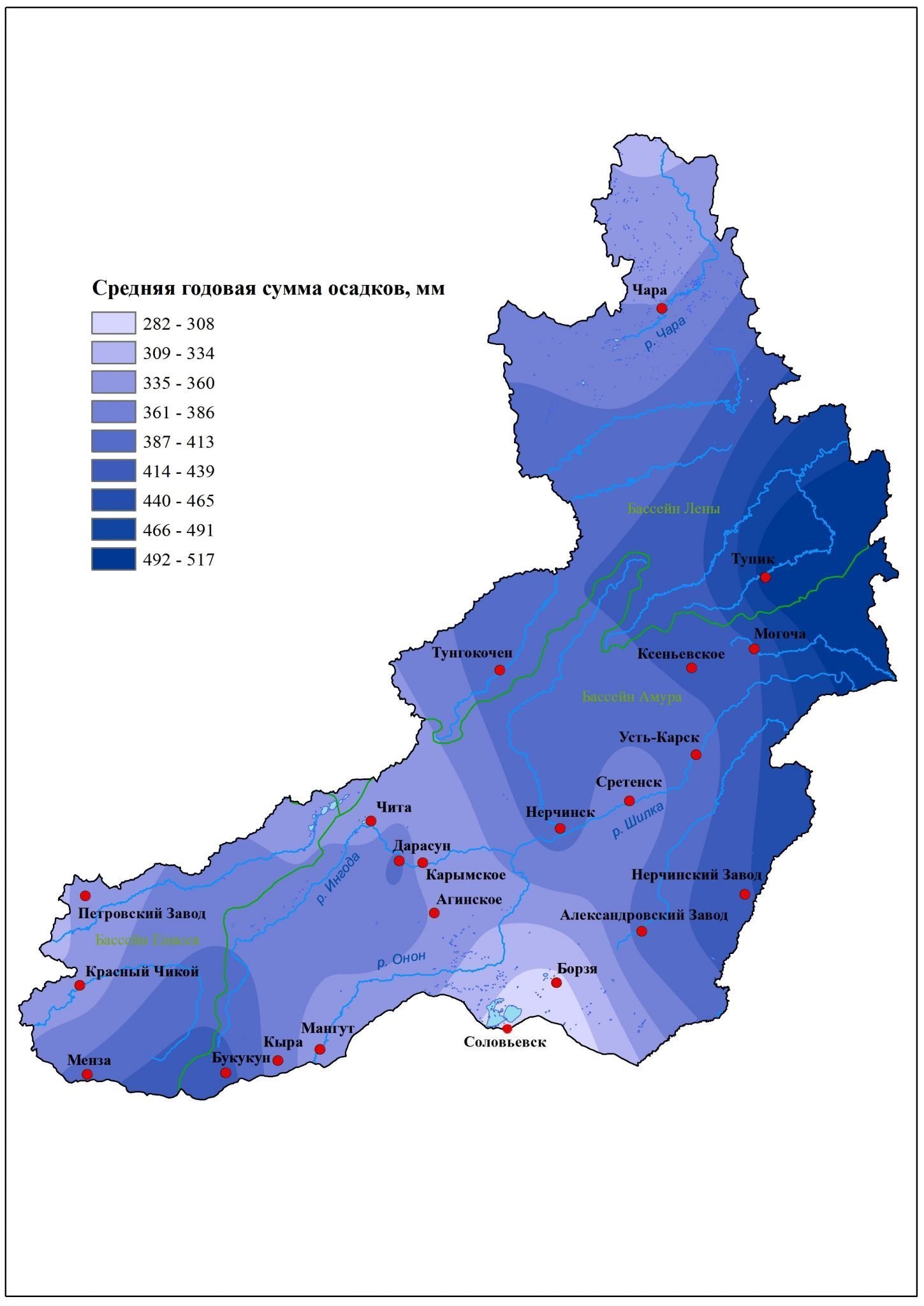 Карта осадков забайкальский